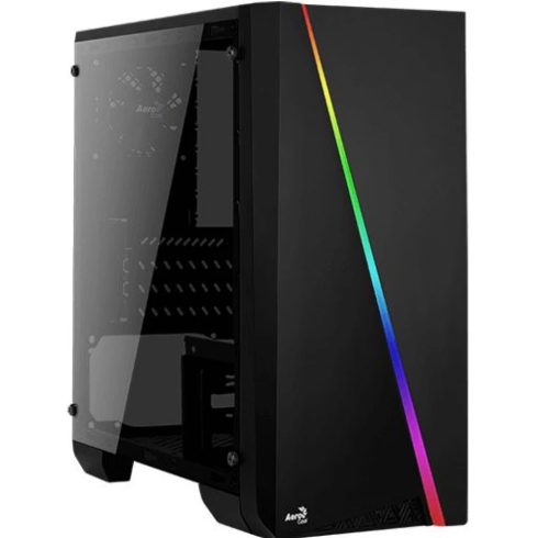 AEROCOOL Cylon Mini Ablakos RGB Acryl fekete