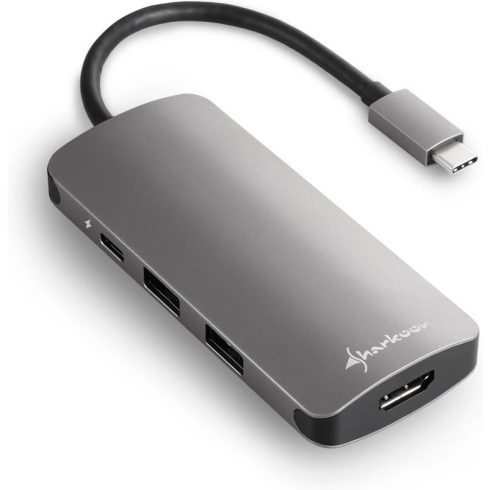 SHARKOON USB 3.0 Type C Multiport Adapter szürke
