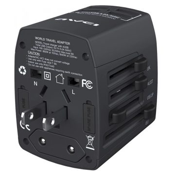 AWEI C-36 25W Travel adapter fekete