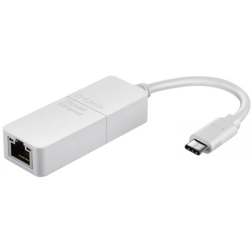 D-LINK DUB-E130 USB 3.0 Type C UTP Átalakító 10cm 1Gbps fehér