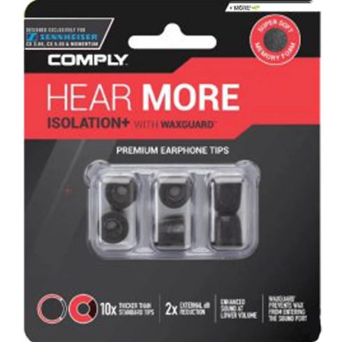 COMPLY Tx-167 Sennheiser Edition memóriahab fülilleszték méretsor fekete