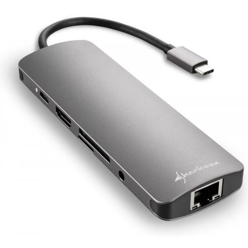 SHARKOON USB 3.0 Type C Combo Adapter szürke
