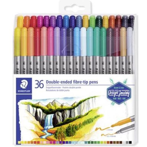FABER-CASTELL Rostirón készlet 0.8/3.0 mm kétvégű Design Journey 36 különböző szín