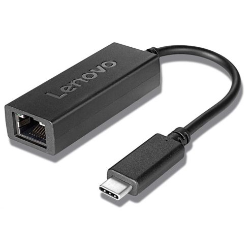 LENOVO 4X90S91831 USB 2.0 Type C UTP Átalakító 10cm 100Mbps fekete