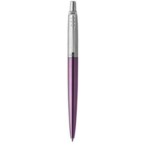 PARKER Golyóstoll 0.7mm ezüst színű klip victoria ibolya kék tolltest Royal Jotter kék