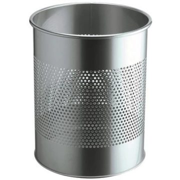 DURABLE Papírkosár fém 15 liter ezüst