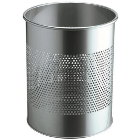 DURABLE Papírkosár fém 15 liter ezüst