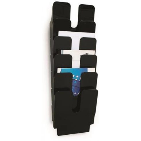 DURABLE Prospektustartó fali álló A4 FLEXIPLUS 6 fekete