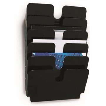 DURABLE Prospektustartó fali fekvő A4 FLEXIPLUS 6 fekete