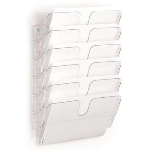 DURABLE Prospektustartó fali fekvő A4 FLEXIPLUS 6 áttetsztő