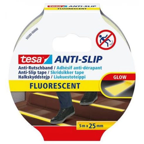 TESA Csúszásgátló szalag 25mm x 5 m Anti-slip fluoreszkáló