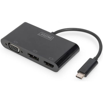 DIGITUS USB-C 3in1 Triple Monitor Adapter (HDMI - DP - VGA)
