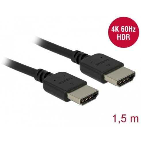 DELOCK HDMI Összekötő Fekete 1.5m 85216