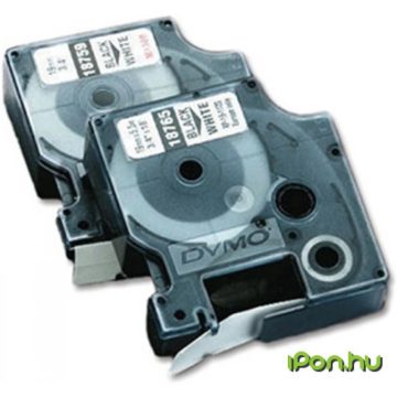   DYMO ID 1 poliészter kazetta 19mm x 5.5m fehér/fekete betű