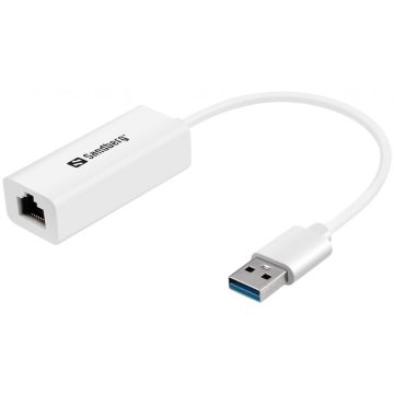 SANDBERG 133-90 USB 3.0 UTP Átalakító 10cm 1Gbps fehér