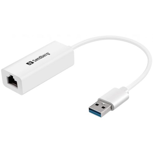 SANDBERG 133-90 USB 3.0 UTP Átalakító 10cm 1Gbps fehér