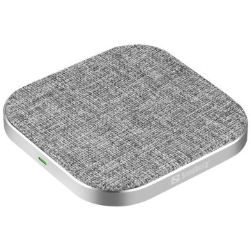 SANDBERG Wireless Charger Pad 15W szürke szövet