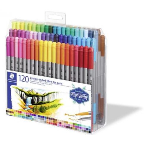 STAEDTLER Rostirón készlet 0.8/3.0 mm kétvégű Design Journey 120 különböző szín