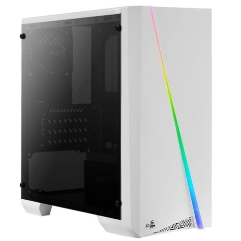 AEROCOOL Cylon Mini Ablakos RGB Acryl fehér