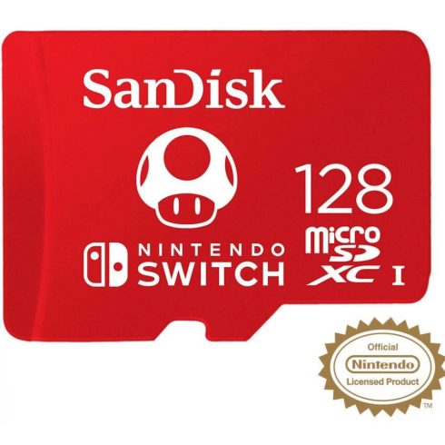 SANDISK microSDXC UHS-I card for Nintendo Switch piros 128GB