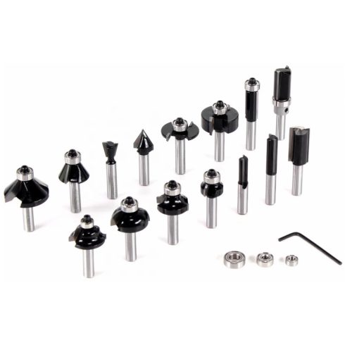 BOSCH 15 részes vegyes alakmaróbetét-készlet 8 mm-es szárral