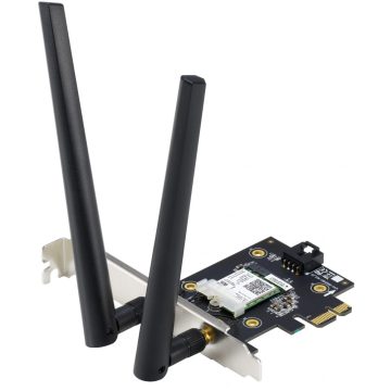   ASUS PCE-AX3000 Dual Band PCI-E WiFi 6 (802.11ax) Adapter with 2 external antennas