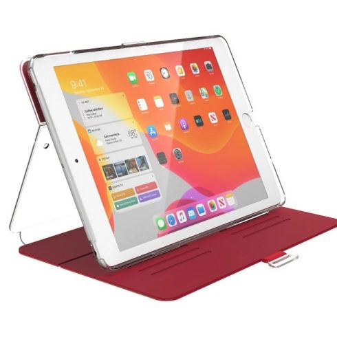 SPECK Balance Folio iPad (2021/2020/2019) 10.2" piros-átlátszó