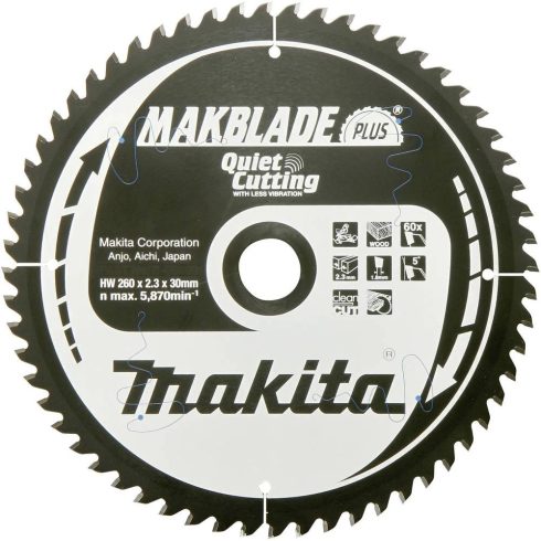 MAKITA B-32487 Keményfém körfűrészlap 260 x 30 x 1.8 mm T40