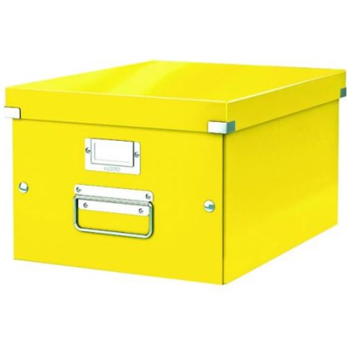 LEITZ Irattároló doboz A4 lakkfényű Click&Store sárga