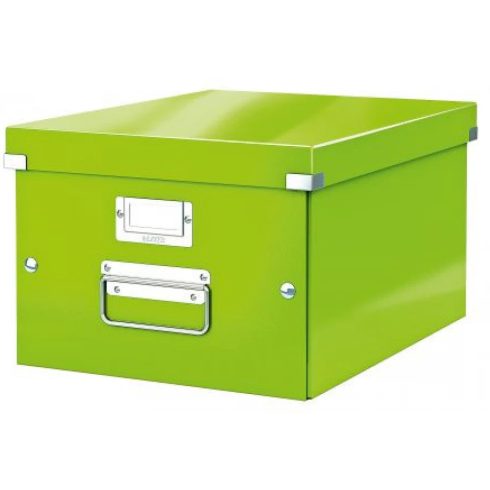 LEITZ Irattároló doboz A4 lakkfényű Click&Store zöld