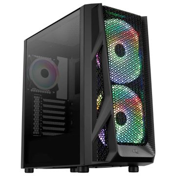AEROCOOL AirHawk Duo ARGB TG fekete