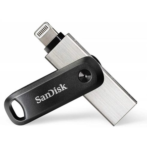 SANDISK iXpand Flash Drive Go 128GB USB 3.0 + Lightning Fekete-Ezüst v2