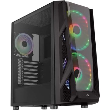 AEROCOOL NightHawk Duo TG ARGB fekete