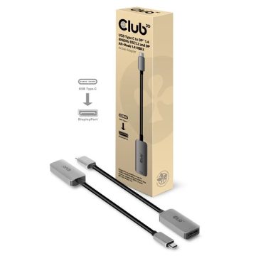   CLUB3D USB 3.1 Type C DisplayPort 1.4 Átalakító Fekete 22cm CAC-1567