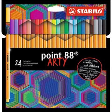   STABILO Tűfilc készlet 0.4 mm Point 88 ARTY 24 különböző szín