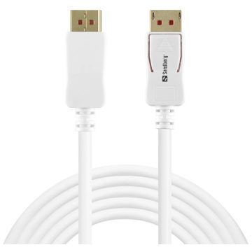SANDBERG DisplayPort 1.4 Összekötő Fehér 2m 509-15
