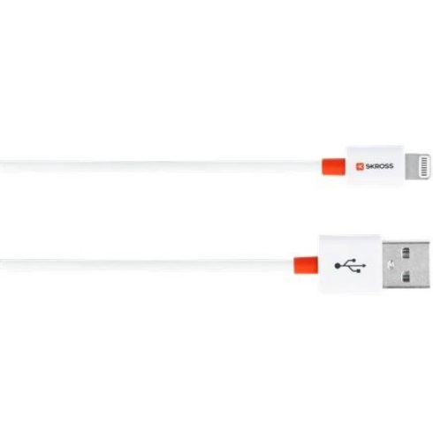 SKROSS USB Lightning Töltő/adatkábel Fehér 2m 2.700205-E2M