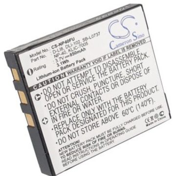   REALPOWER NP40FU BenQ DLI-102 NP-40N SB-L0737 3.7V 850mAh utángyártott akku
