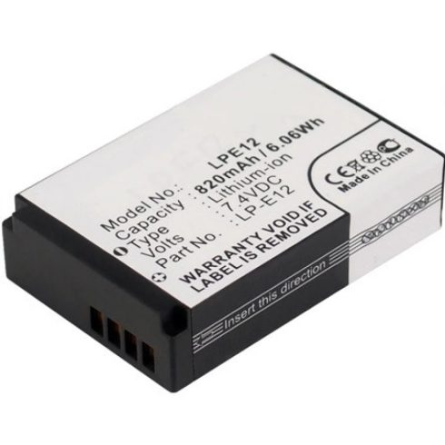 REALPOWER LPE12MX Canon 7.4V 820mAh utángyártott akku Li-ion
