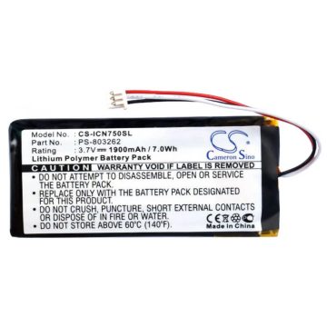   CAMERON SINO Navman 3.7V 1900mAh utángyártott akku Li-Polymer