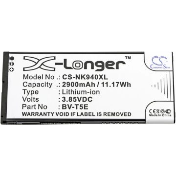   CAMERON SINO X-Longer Microsoft BV-T5E utángyártott akkumulátor 2900mAh 3.85V