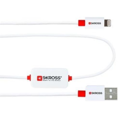 SKROSS USB Lightning Töltő/adat Fehér 1m SKR-BUZZLIGHTENINGCAB