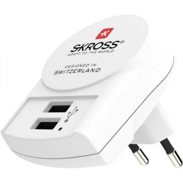 SKROSS Euro USB charger 2xA