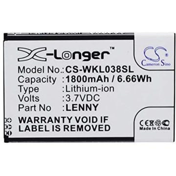   CAMERON SINO X-Longer Wiko Lenny utángyártott akkumulátor 1800mAh 3.7V