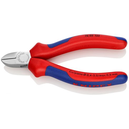 KNIPEX 76 05 125 Oldalcsípő fogó 125 crom. fej