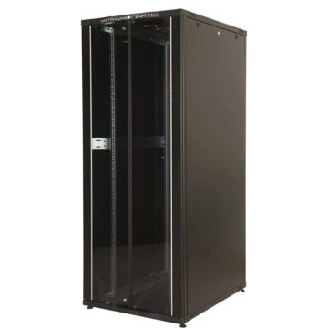   LANDE 19" 42U 600x800 fekete álló rack szekrény LN-CK42U6080-BL