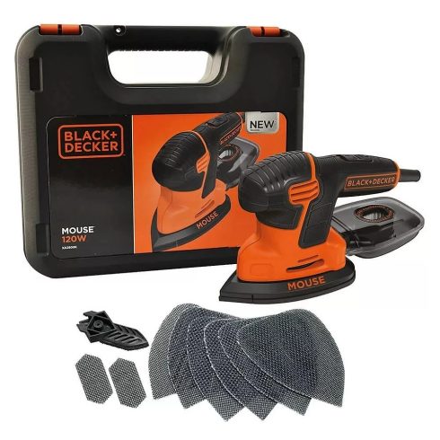 BLACK AND DECKER KA2500K Mouse csiszoló 9 tartozékkal kofferben