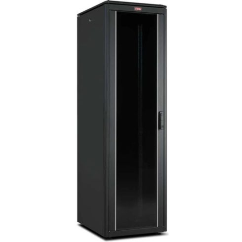 LANDE 19" 42U 600x800 fekete álló rack szekrény LN-FS42U6080-BL-111