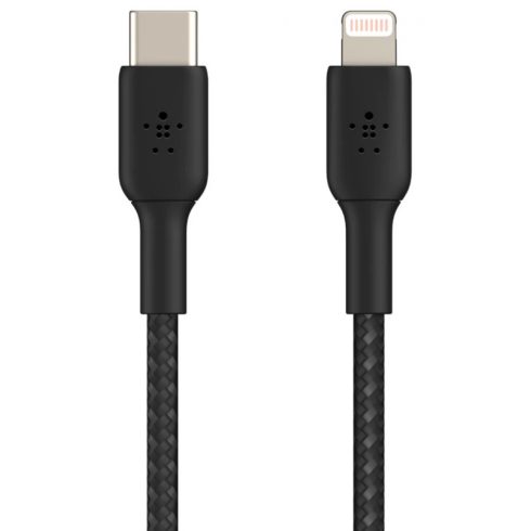 BELKIN USB 2.0 Type C Lightning Töltő/adatkábel Fekete 1m CAA004BT1MBK