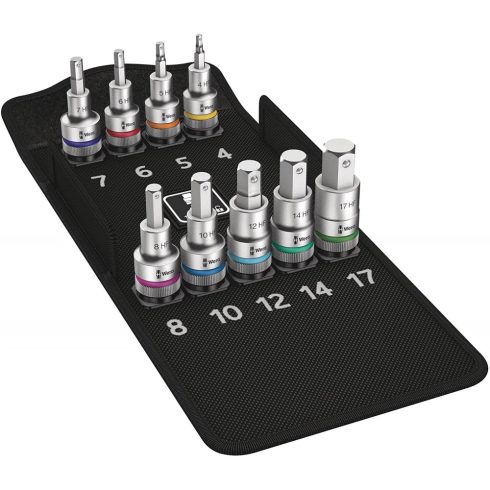 WERA 05004201001 8740 C HF 1 Bitfej készlet 1/2" 9 részes